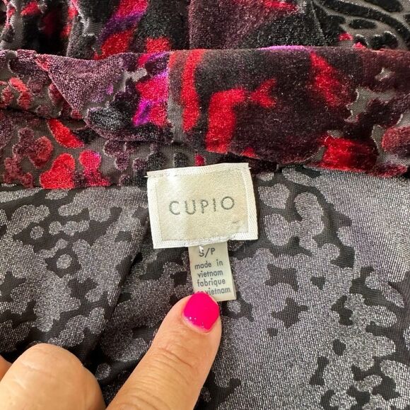 Cupio Whimsigoth Burn Out Velvet Open Long line Cardigan, S - Picture 5 of 9